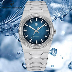 Pagani Design Blue Dial Sapphire Crystal 37MM, Seiko VJ21 Quartz Movement - Pagani Design watches