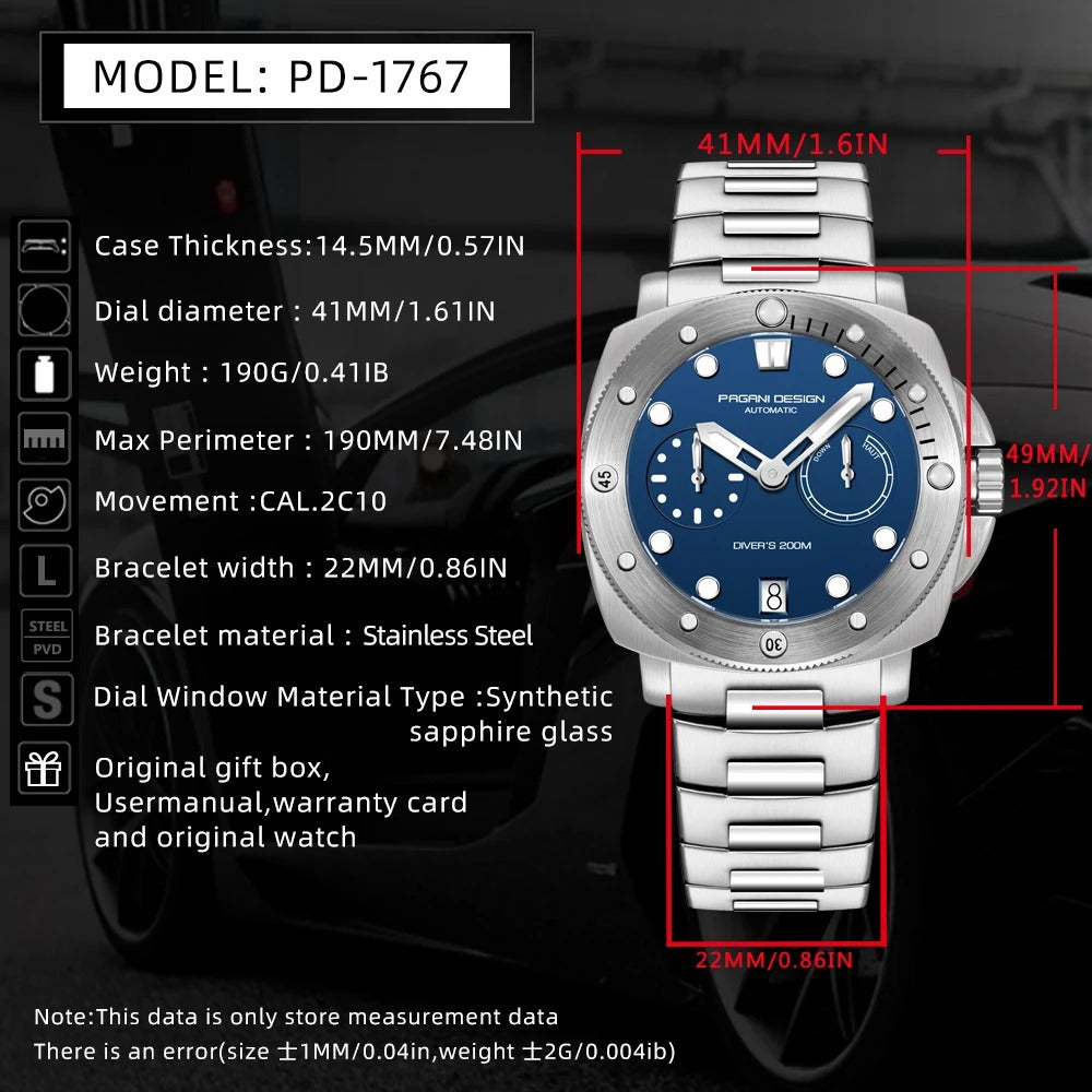 Pagani Design Automatic Mechanical Men's Watch