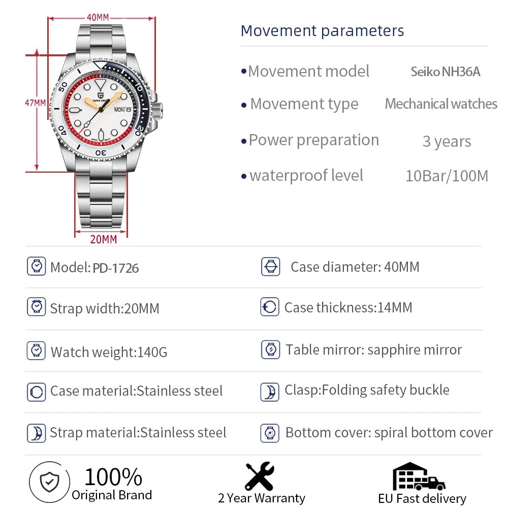 Pagani Design Automatic Mechanical Watch