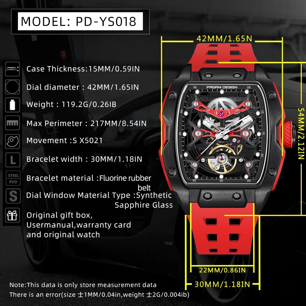 Pagani Design Crystal Skeleton Edition Men's watch