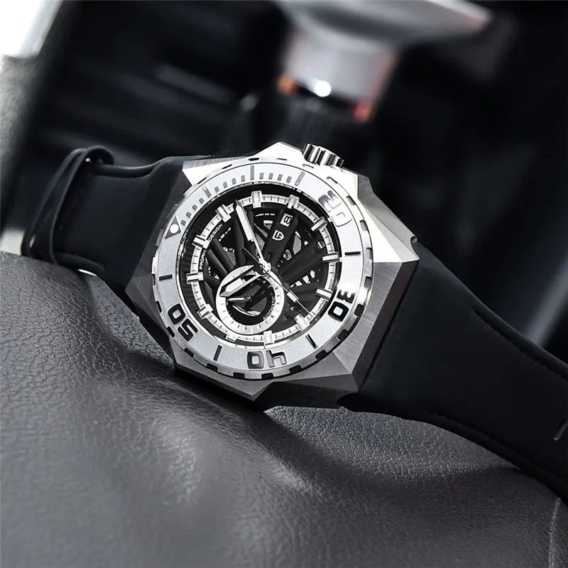 PAGANI DESIGN Sports Skeleton Mens luxury watch